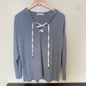 Urban outfitters Project‎ Social T Los Angeles Long sleeve gray hood sweatshirt